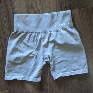 YoungLA - Scrunch Athletic Bike Shorts W111 | Size Medium | Gray Wash